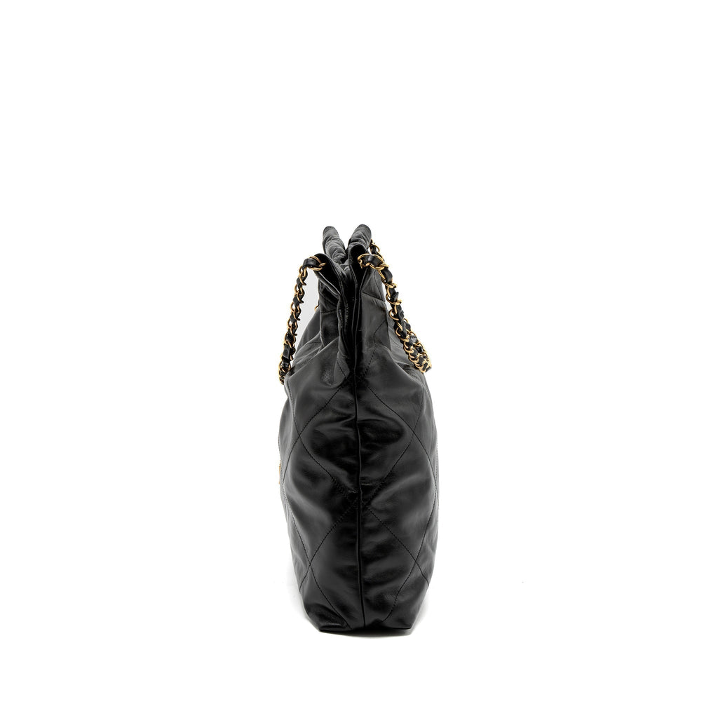 chanel-medium-22-bag-gold-letter-shiny-calfskin-black-brushed-ghw-microchip