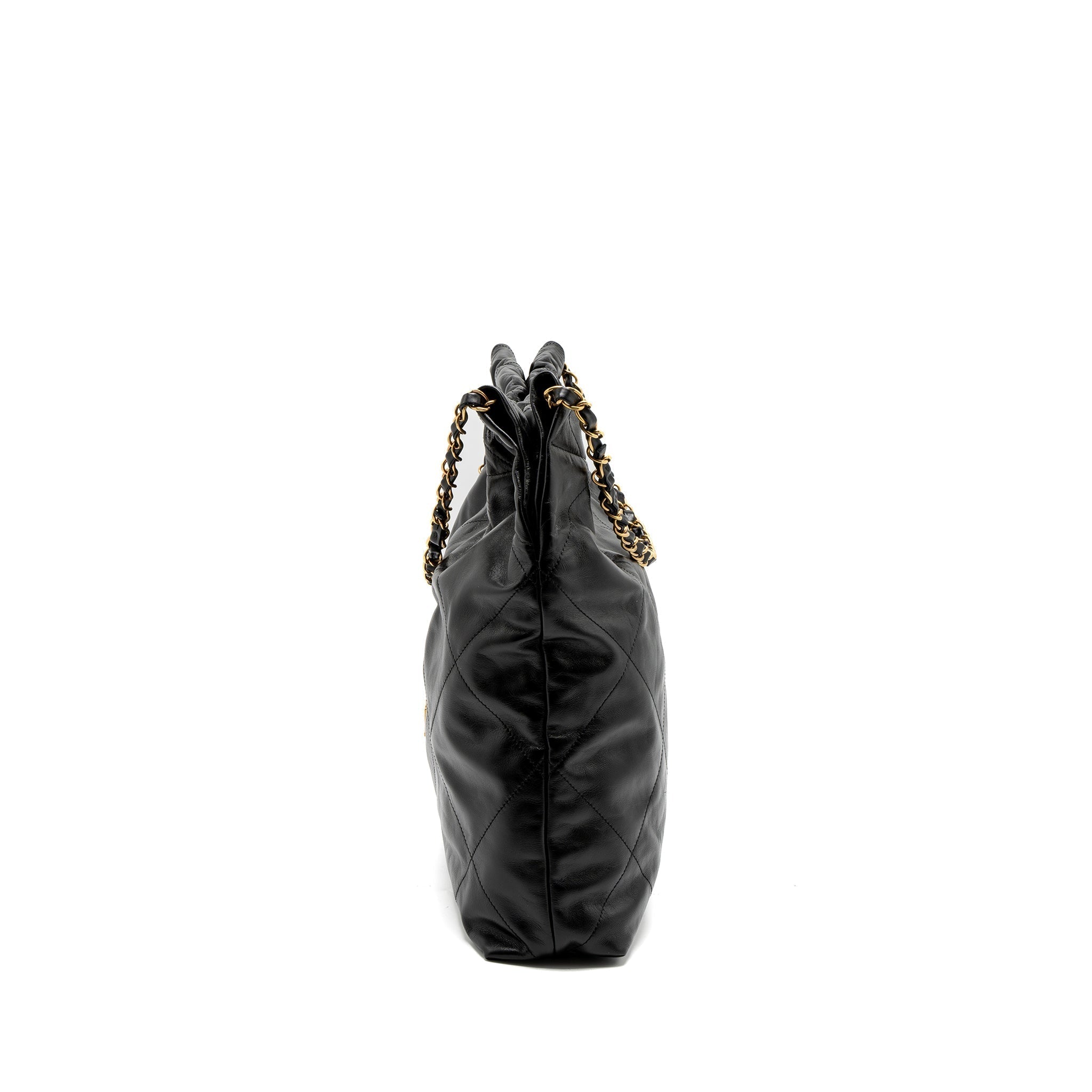 chanel-medium-22-bag-gold-letter-shiny-calfskin-black-brushed-ghw-microchip