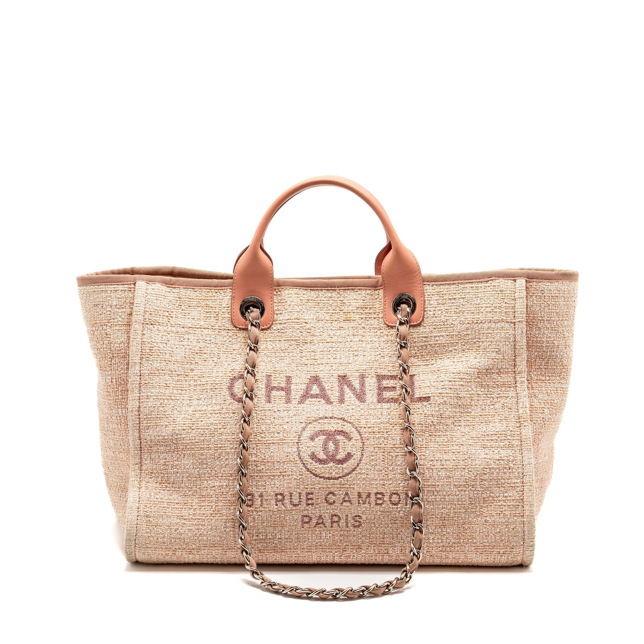 chanel-deauville-tote-bag-canvas-leather-pink-shw