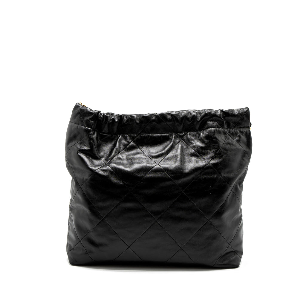 chanel-medium-22-bag-gold-letter-shiny-calfskin-black-brushed-ghw-microchip
