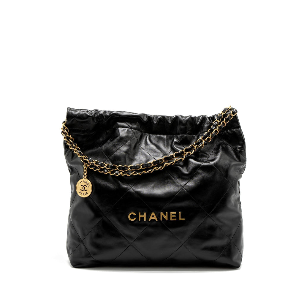 chanel-medium-22-bag-gold-letter-shiny-calfskin-black-brushed-ghw-microchip