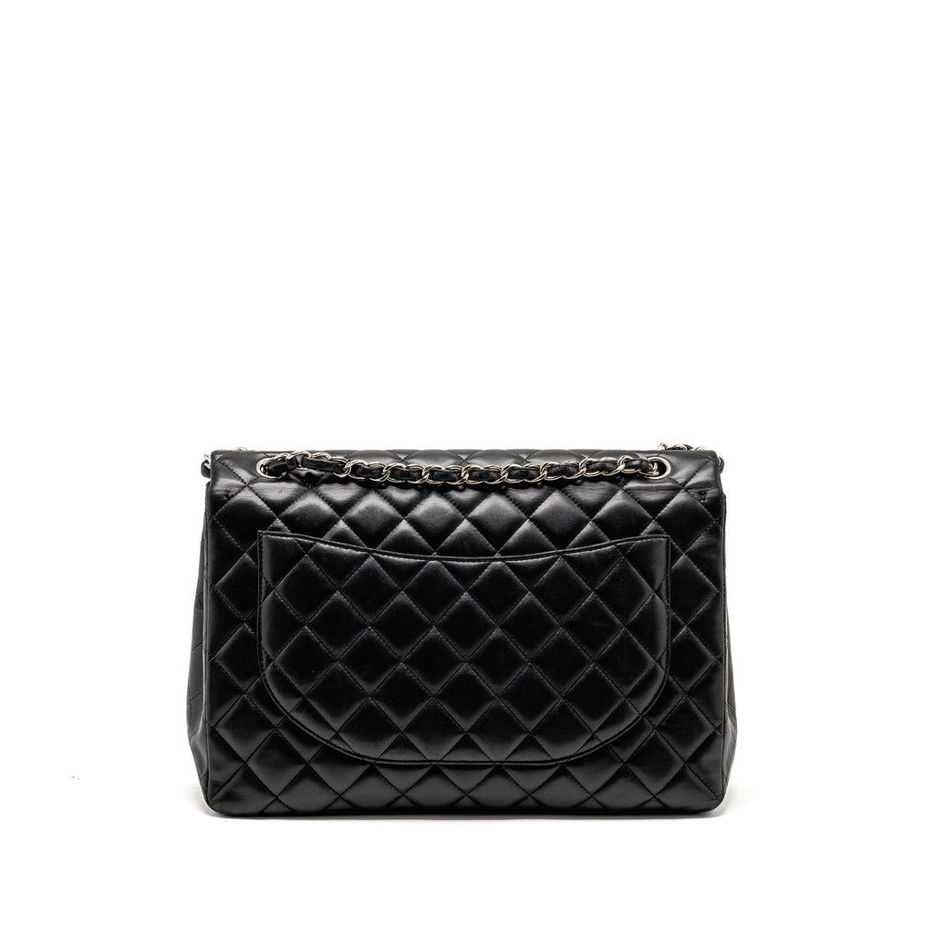 chanel-maxi-classic-single-flap-bag-lambskin-black-shw-copy