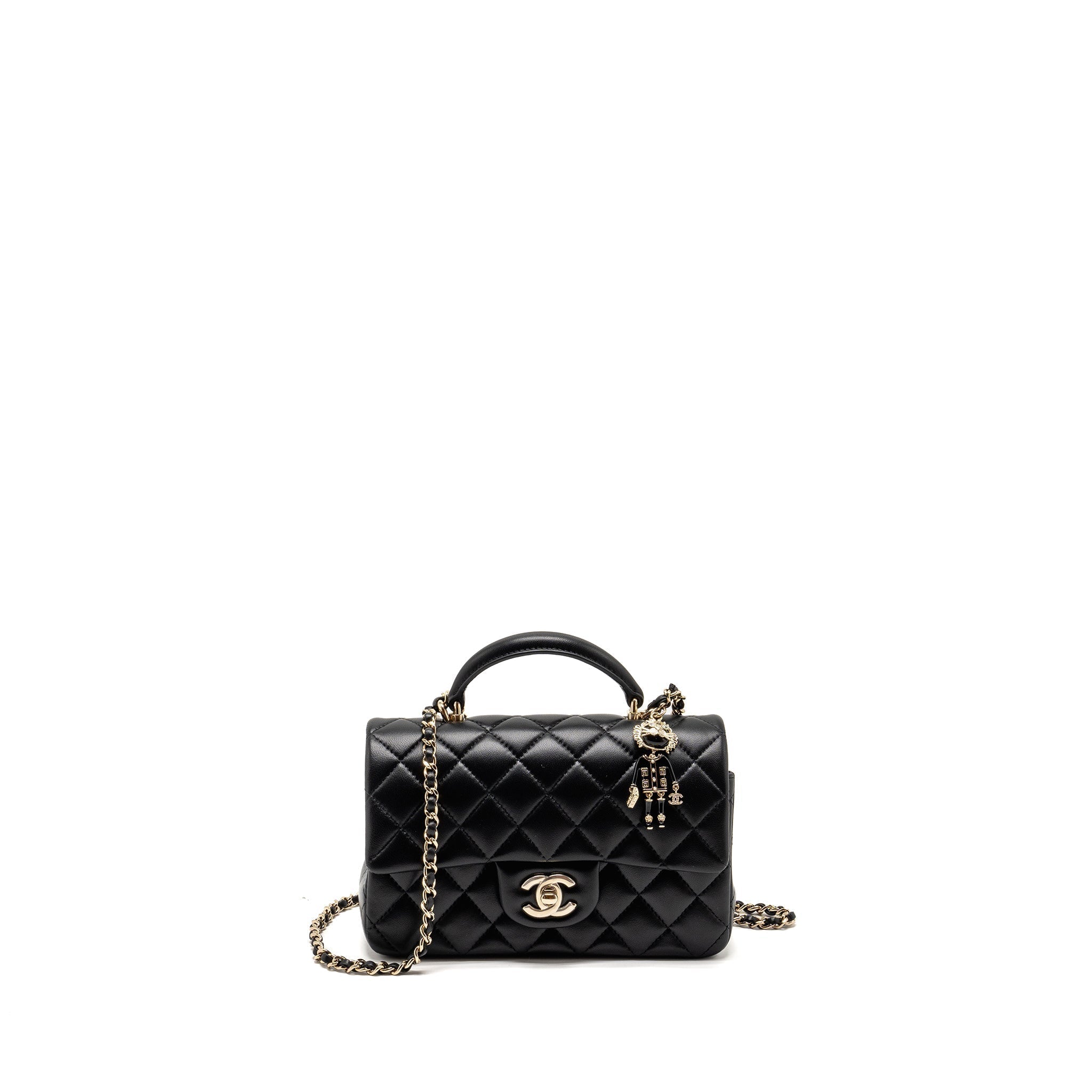 chanel-top-handle-mini-rectangular-flap-bag-with-lion-charm-lambskin-black-lghw-microchip