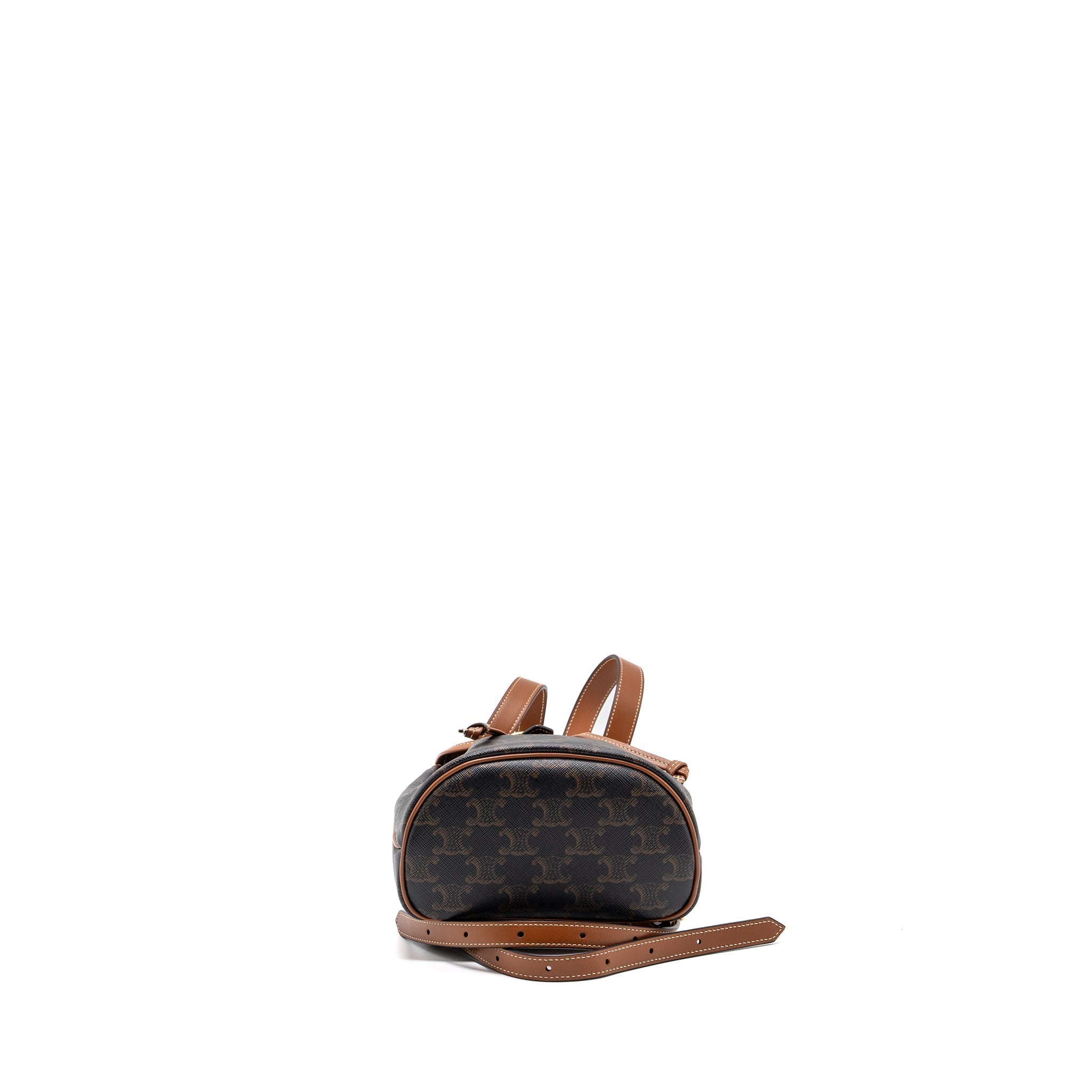 celine-mini-backpack-folco-triomphe-canvas-calfskin-tan-ghw