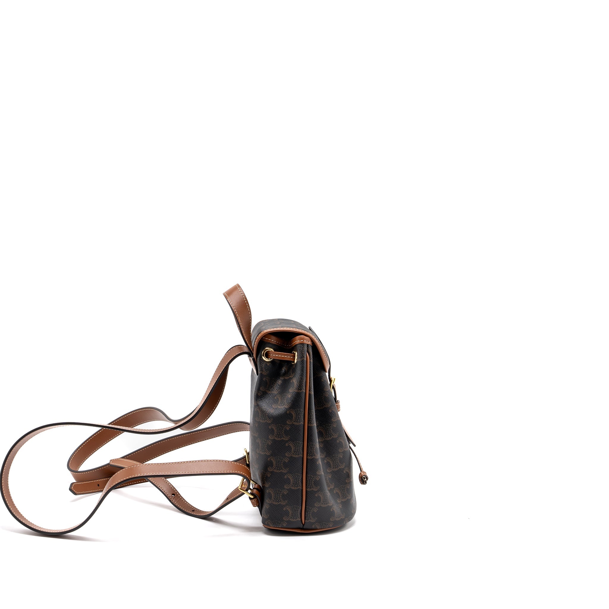 celine-mini-backpack-folco-triomphe-canvas-calfskin-tan-ghw
