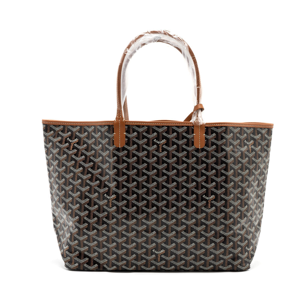 goyard-saint-louis-pm-tote-canvas-black-brown-shw