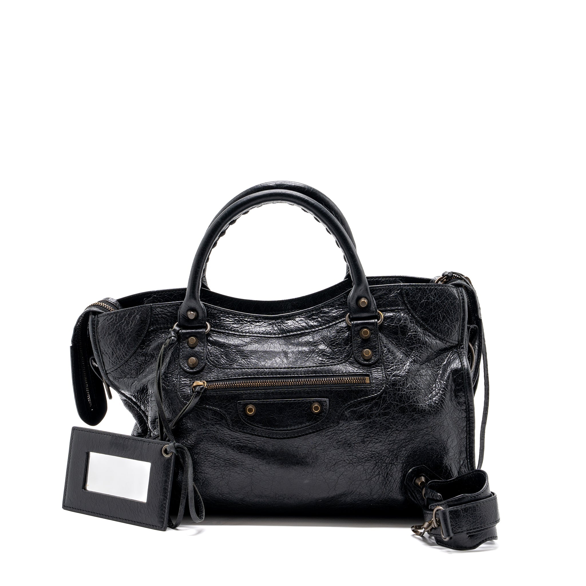 balenciaga-classic-city-bag-leather-black-ruthenium-gold-hardware