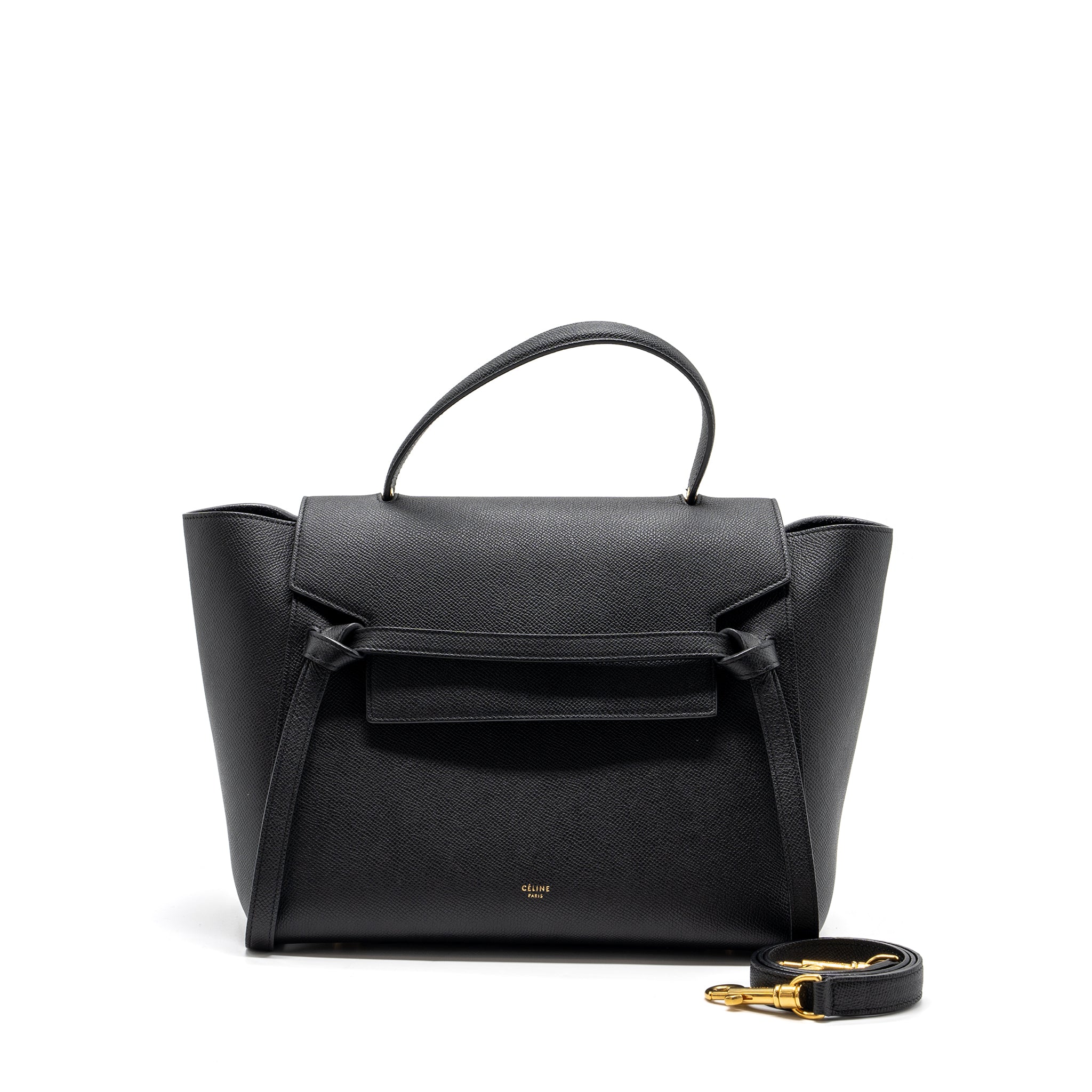 celine-mini-belt-bag-grained-calfskin-black-ghw-4