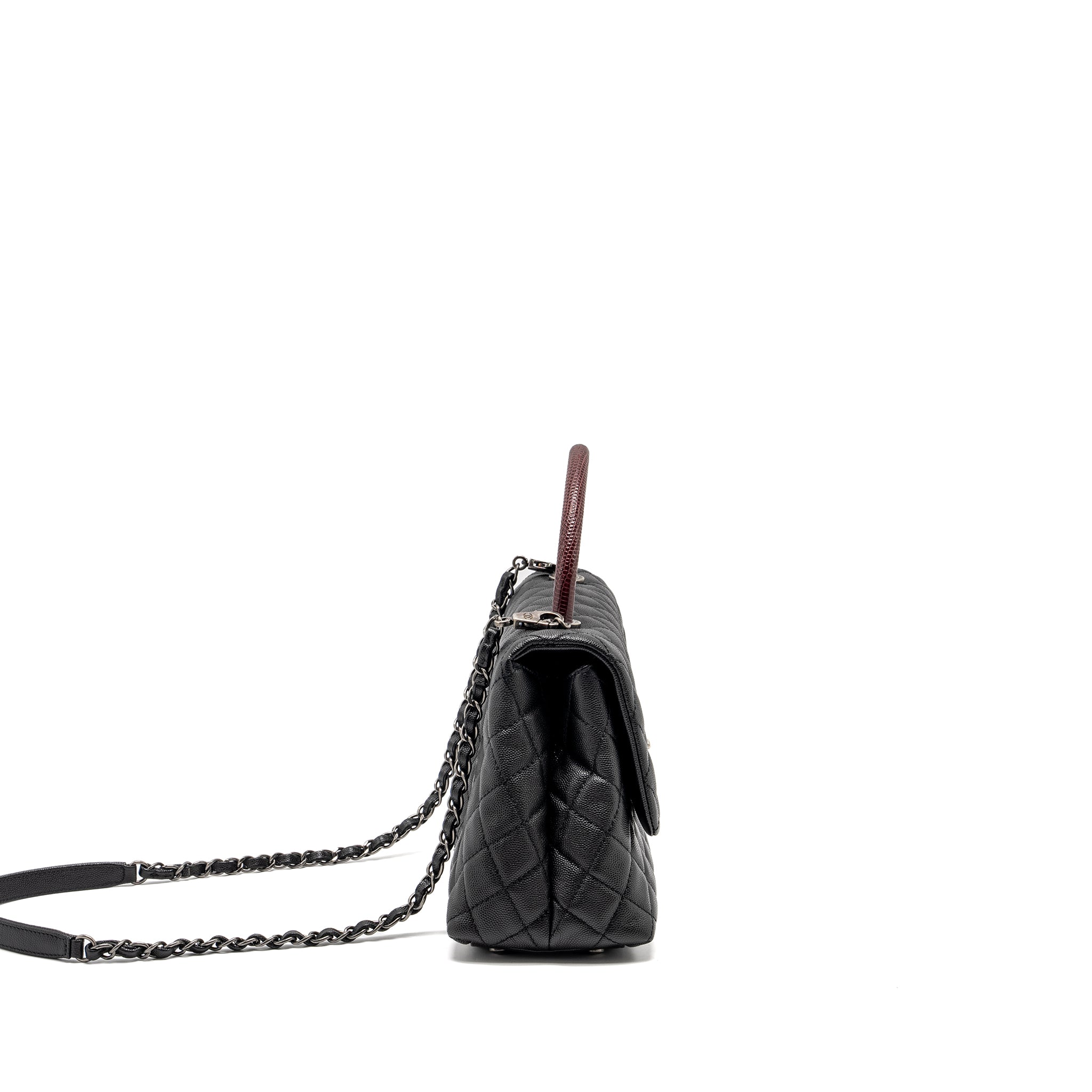 chanel-medium-coco-handle-caviar-lizard-handle-black-burgundy-ruthenium-hardware