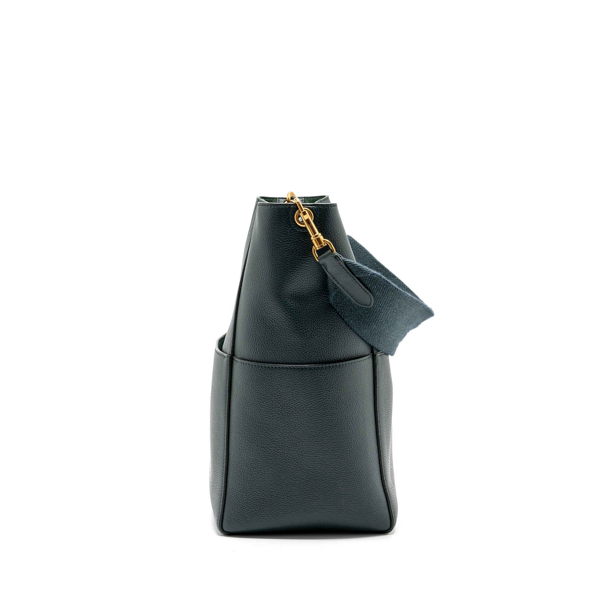 celine-sangle-bucket-bag-calfskin-dark-green-ghw-2