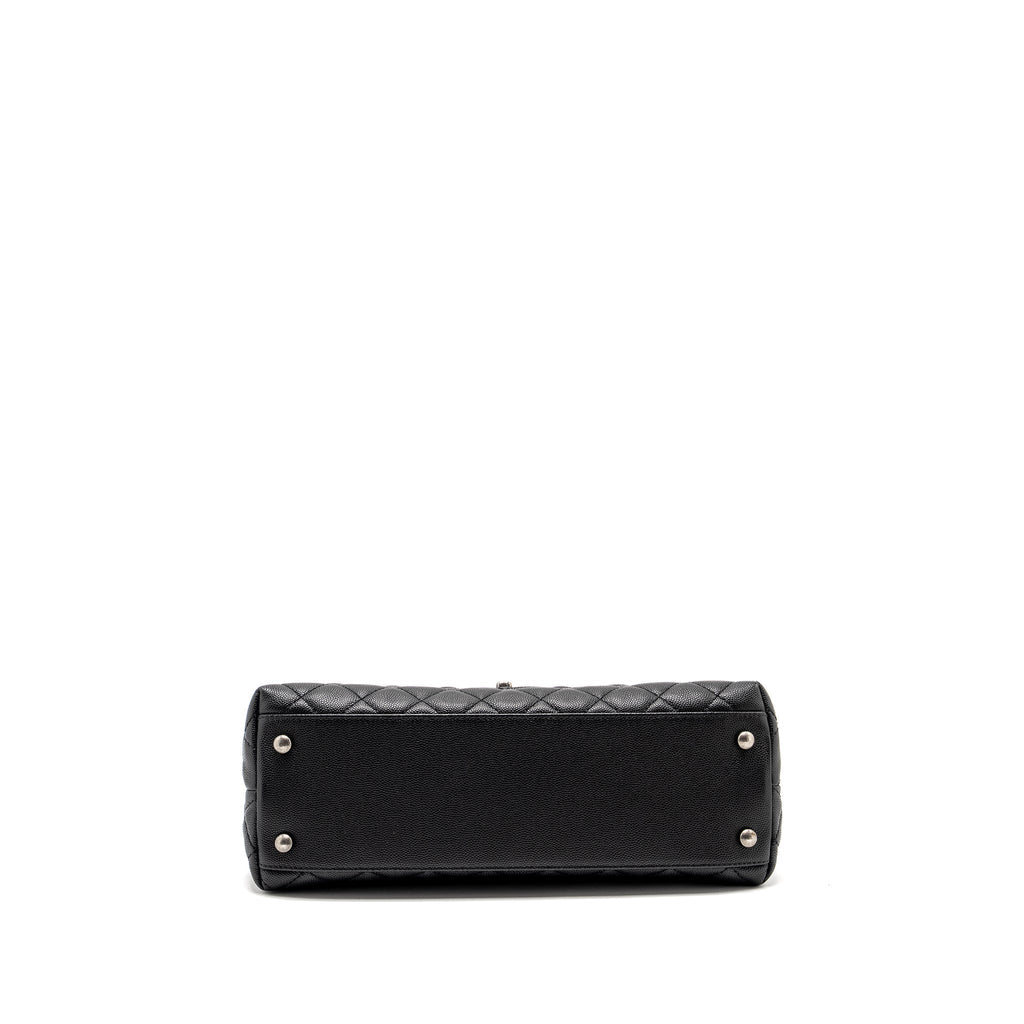 chanel-medium-coco-handle-caviar-lizard-handle-black-burgundy-ruthenium-hardware