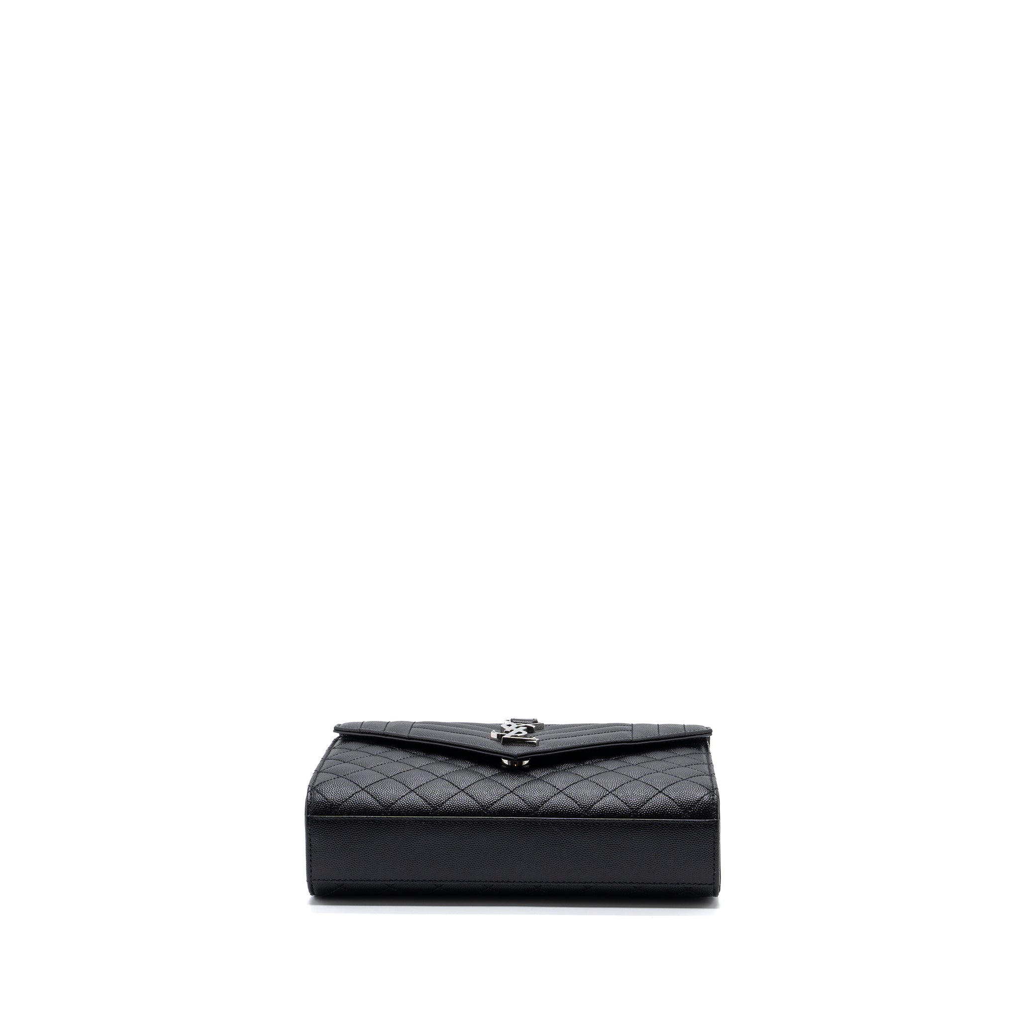 saint-laurent-ysl-envelope-medium-chain-bag-grained-calfskin-mix-matelasse-black-shw