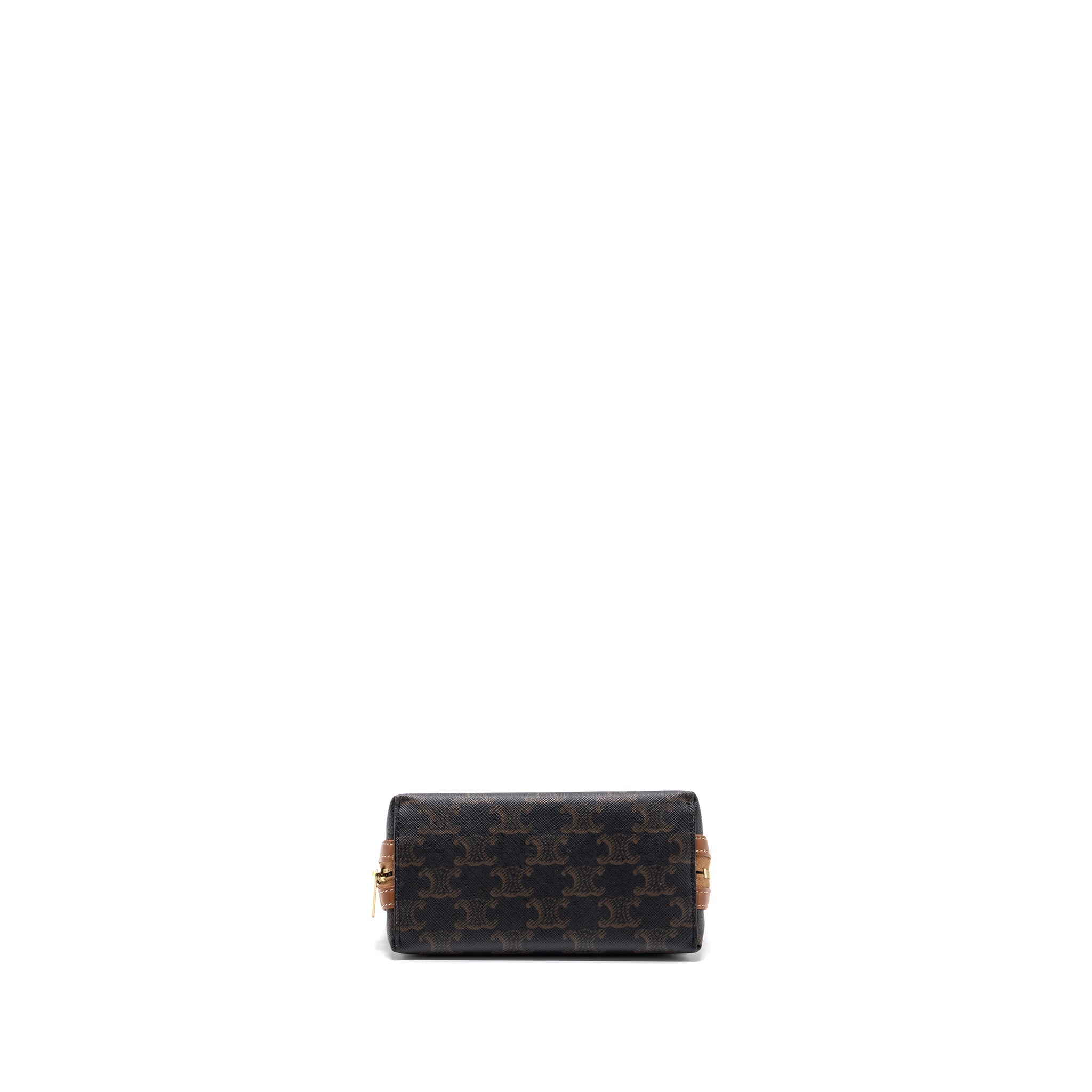 celine-clutch-with-chain-triomphe-canvas-lambskin-tan-ghw
