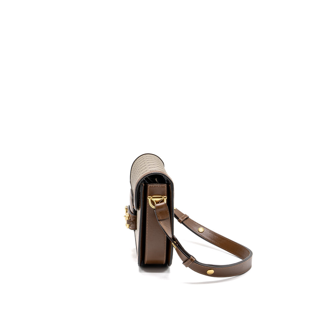 gucci-horsebit-1955-shoulder-bag-gg-supreme-canvas-leather-brown-ghw
