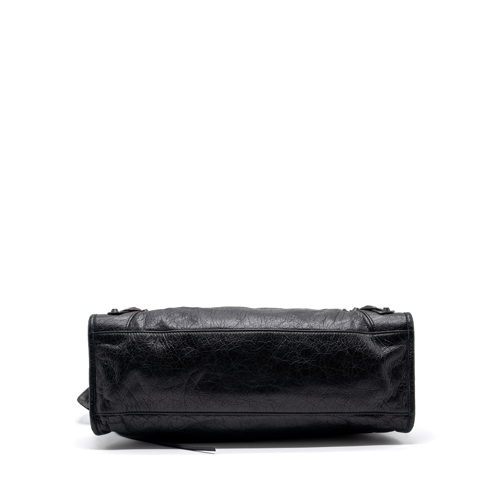 balenciaga-classic-city-bag-leather-black-ruthenium-silver-hardware
