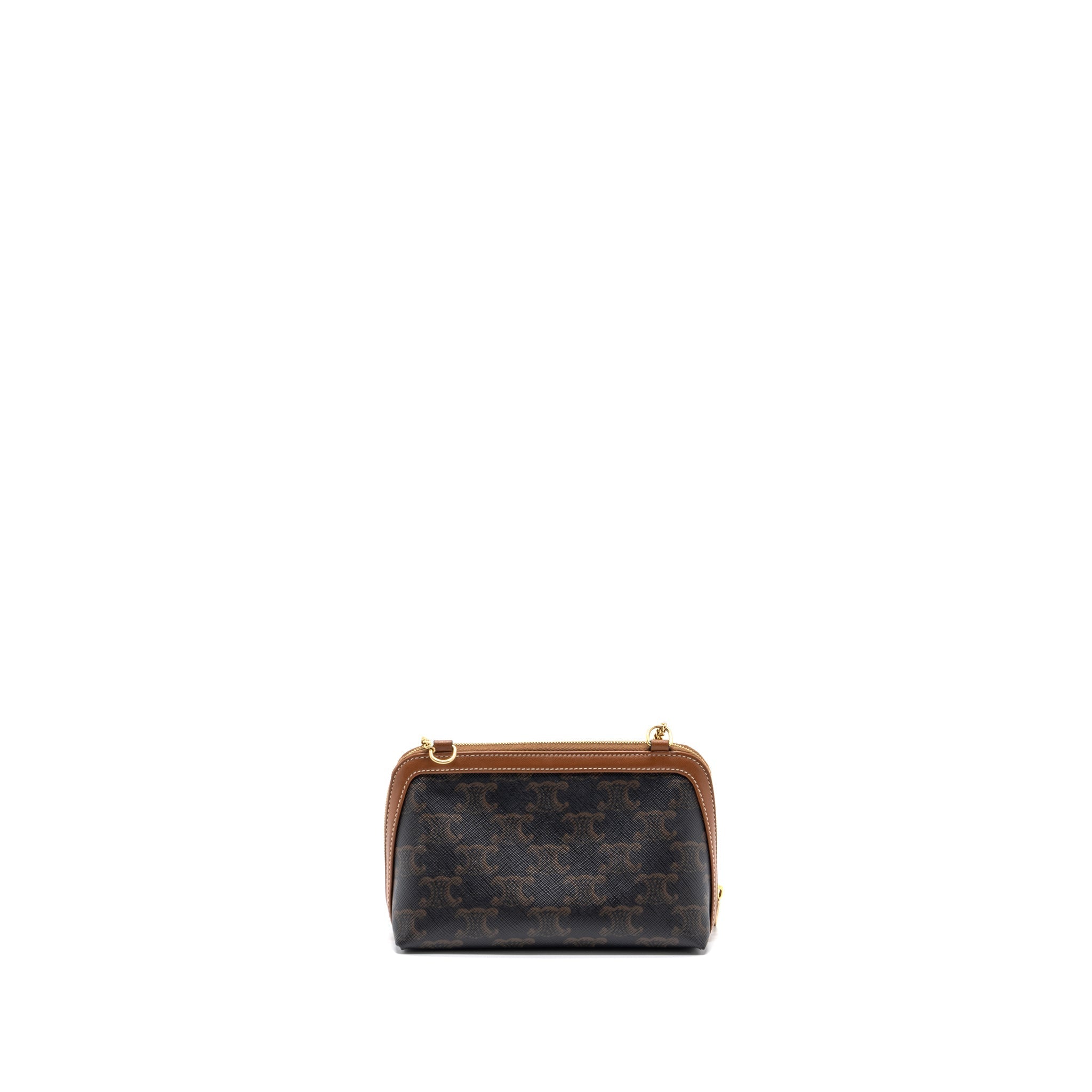 celine-clutch-with-chain-triomphe-canvas-lambskin-tan-ghw