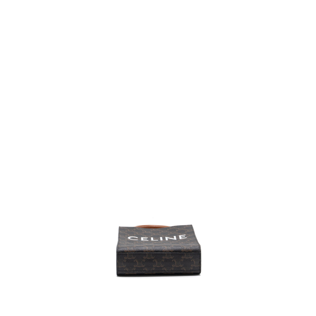 celine-mini-vertical-cabas-triomphe-canvas-brown-ghw-2