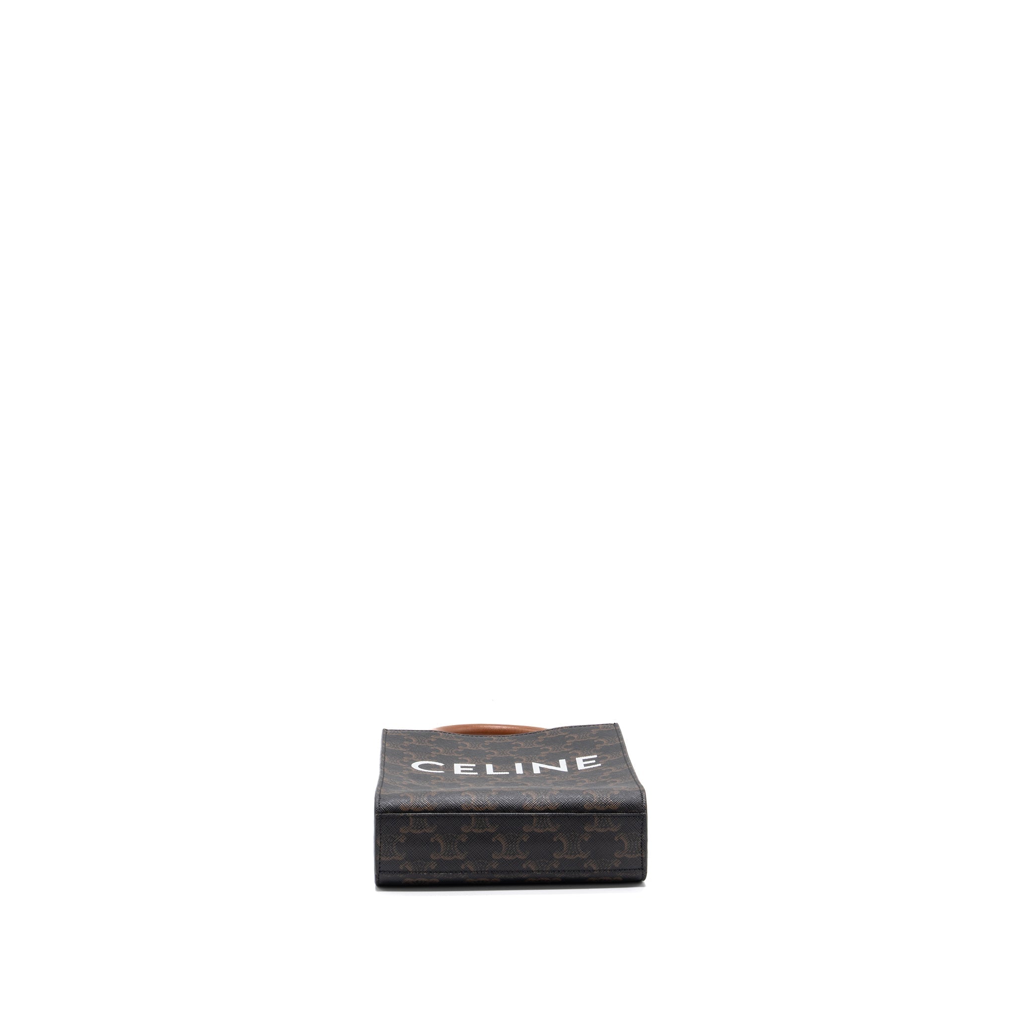celine-mini-vertical-cabas-triomphe-canvas-brown-ghw-2