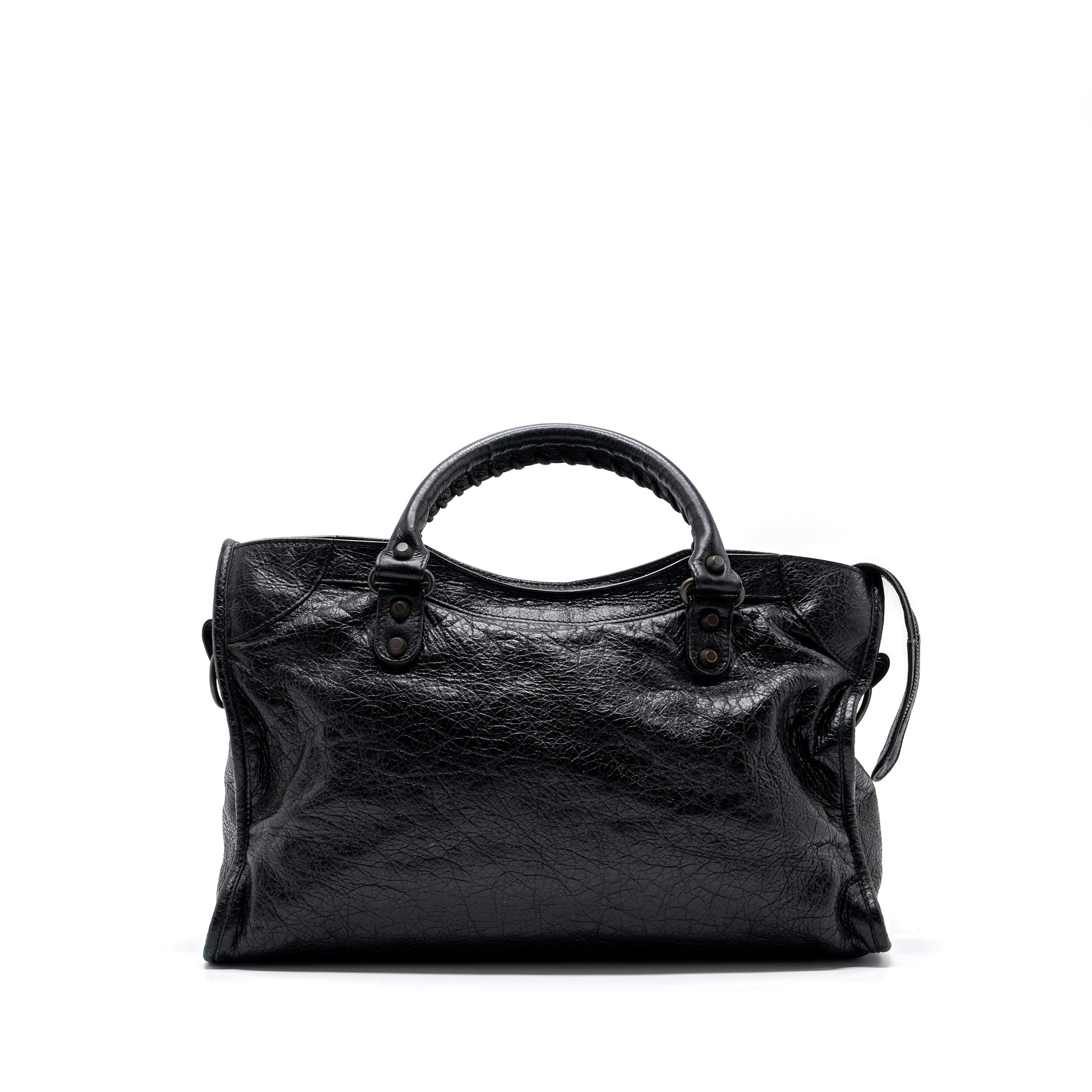 balenciaga-classic-city-bag-leather-black-ruthenium-silver-hardware