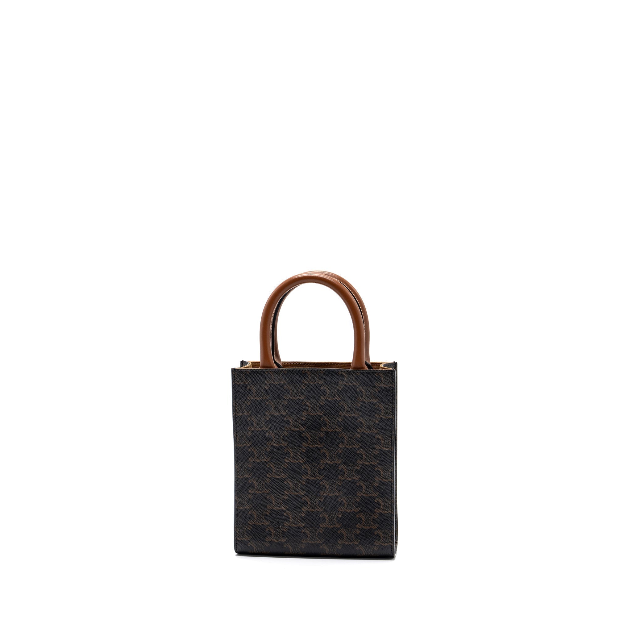 celine-mini-vertical-cabas-triomphe-canvas-brown-ghw-2