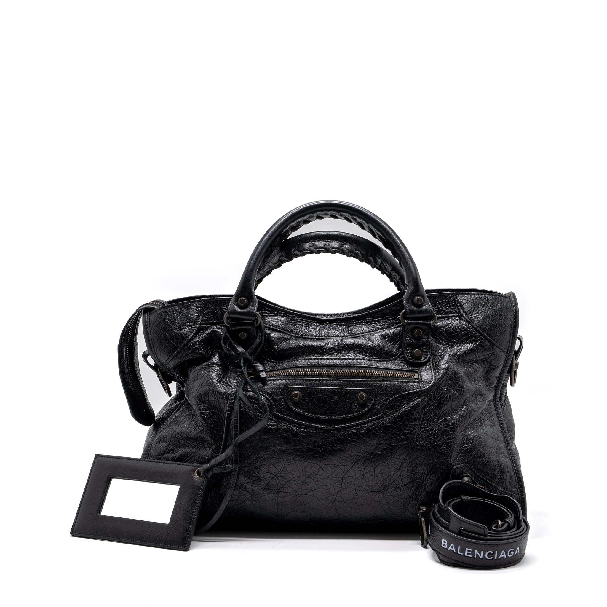balenciaga-classic-city-bag-leather-black-ruthenium-silver-hardware