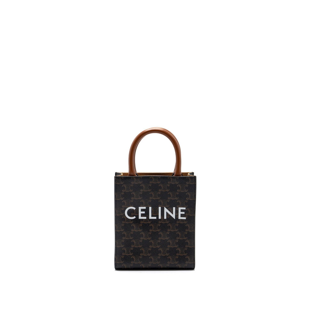 celine-mini-vertical-cabas-triomphe-canvas-brown-ghw-2