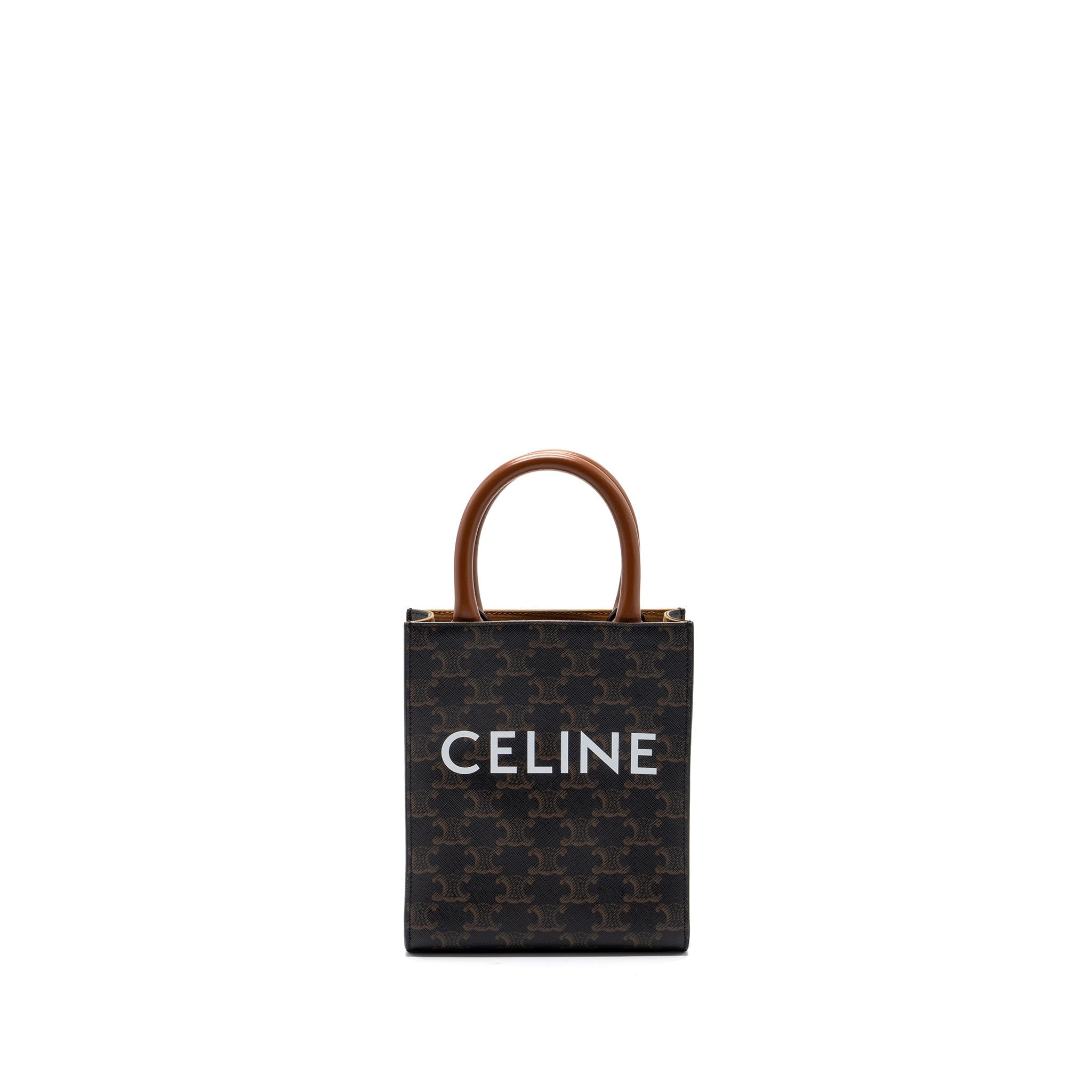 celine-mini-vertical-cabas-triomphe-canvas-brown-ghw-2