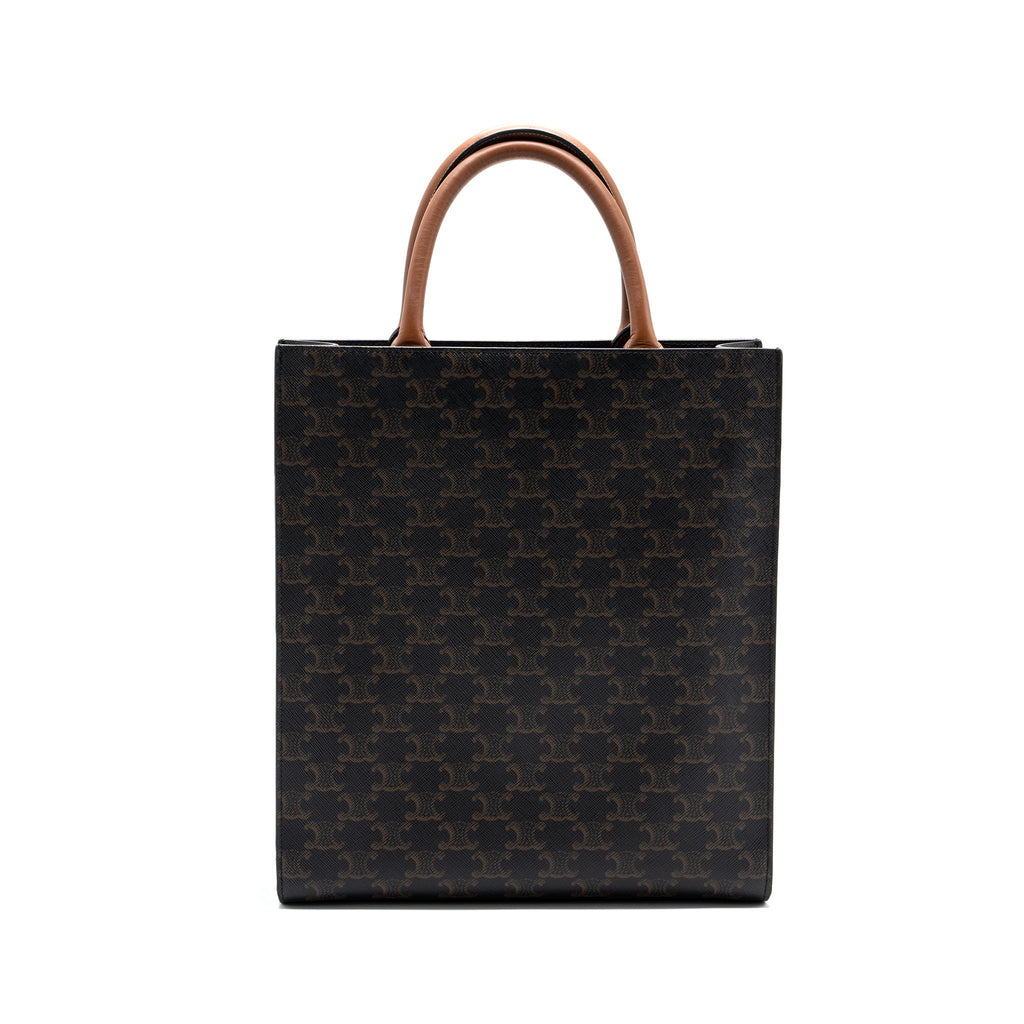 celine-small-cabas-vertical-triomphe-canvas-calfskin-tan-ghw