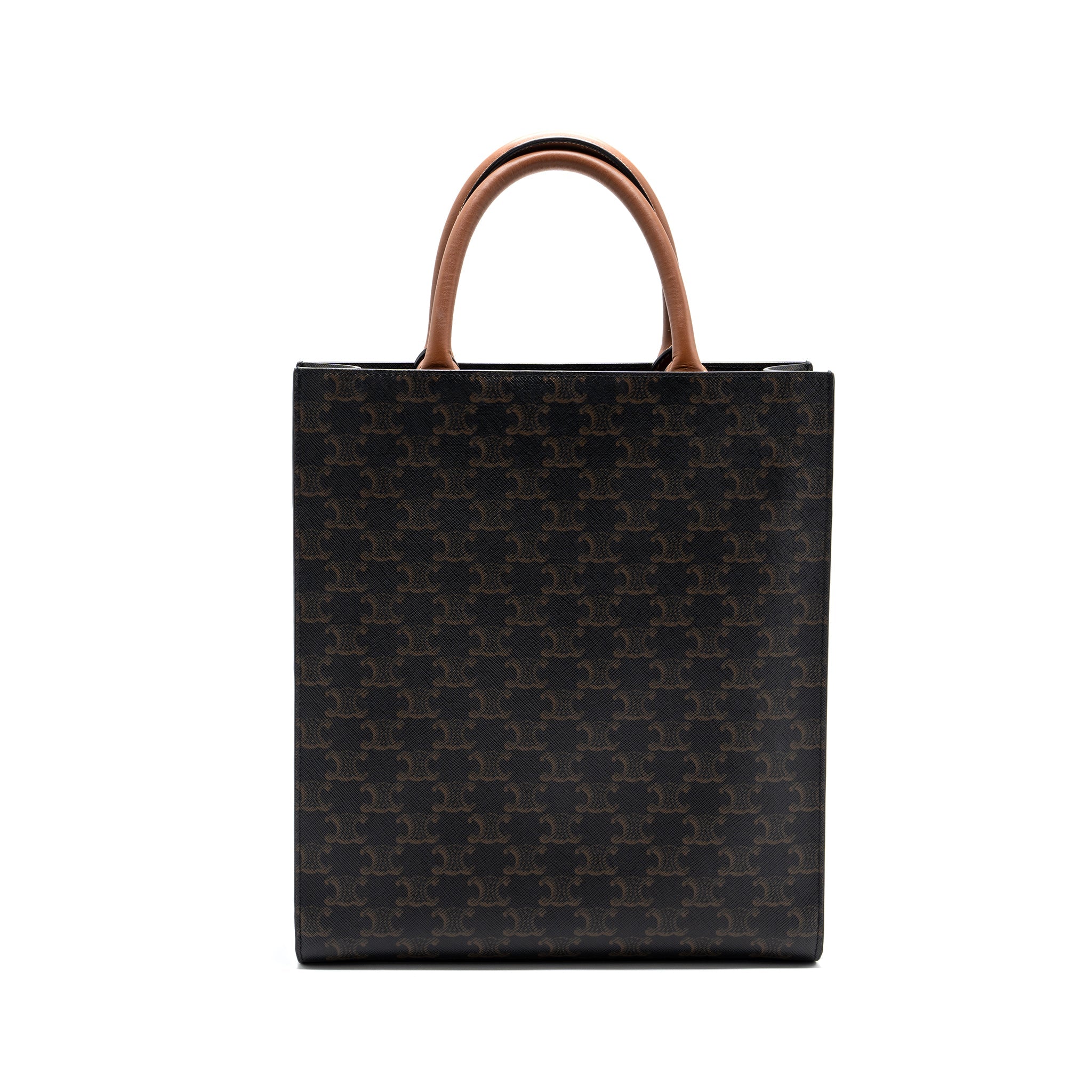 celine-small-cabas-vertical-triomphe-canvas-calfskin-tan-ghw
