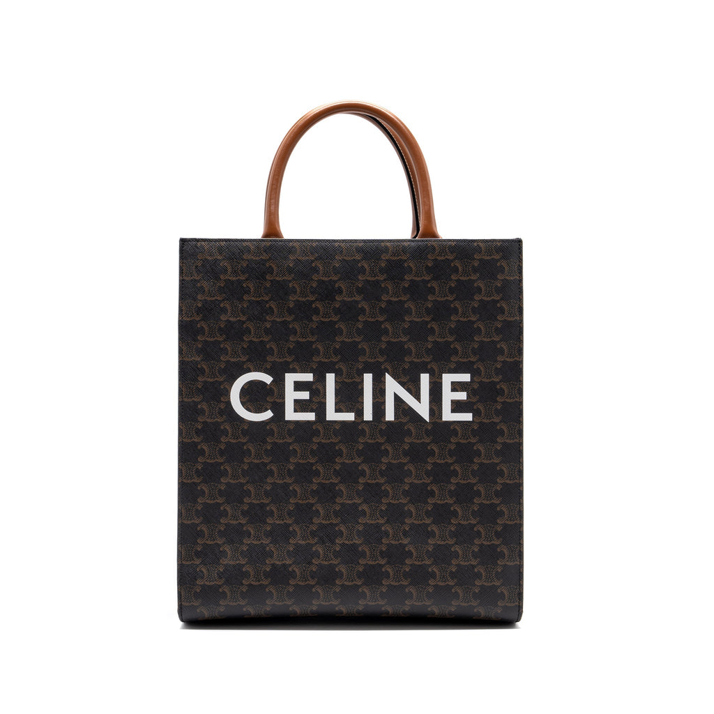 celine-vertical-cabas-triomphe-canvas-leather-ghw