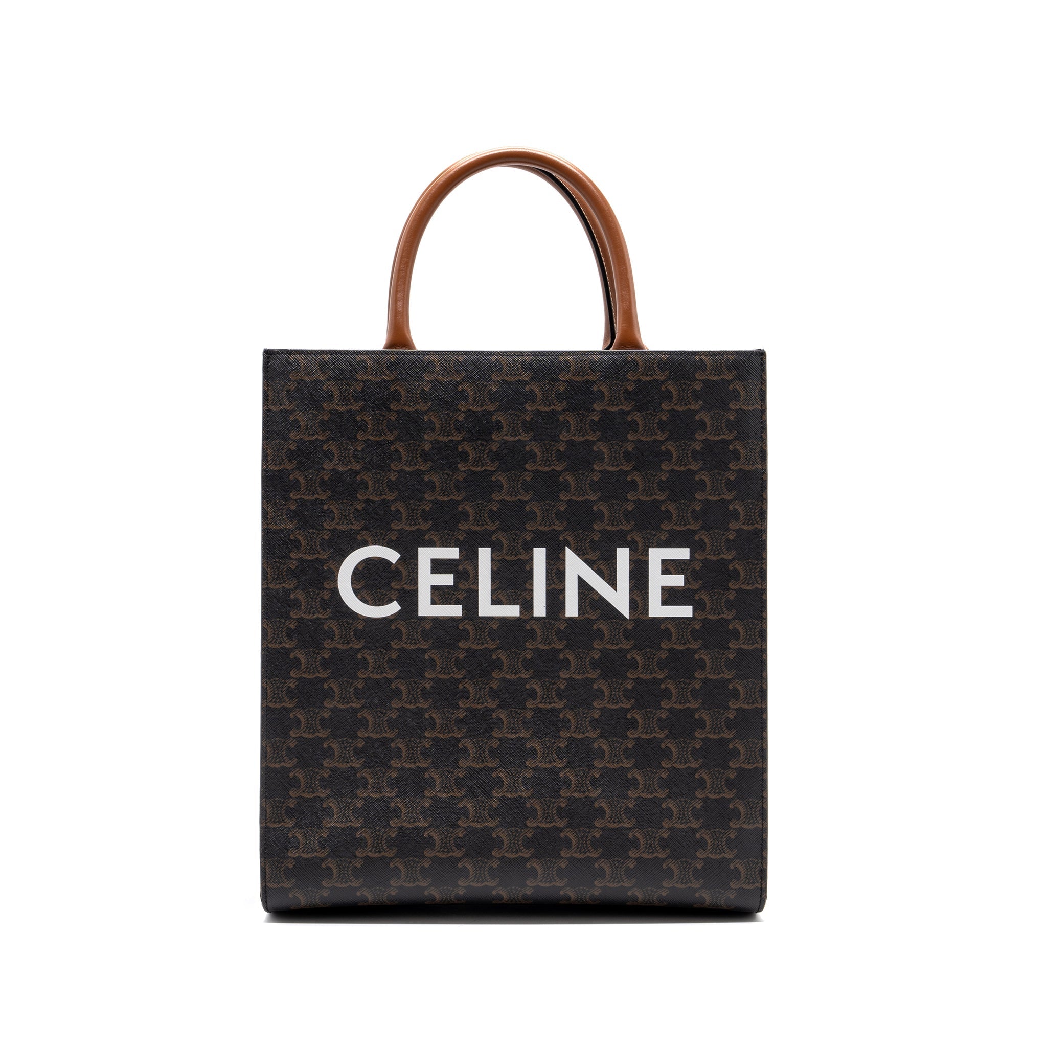 celine-vertical-cabas-triomphe-canvas-leather-ghw