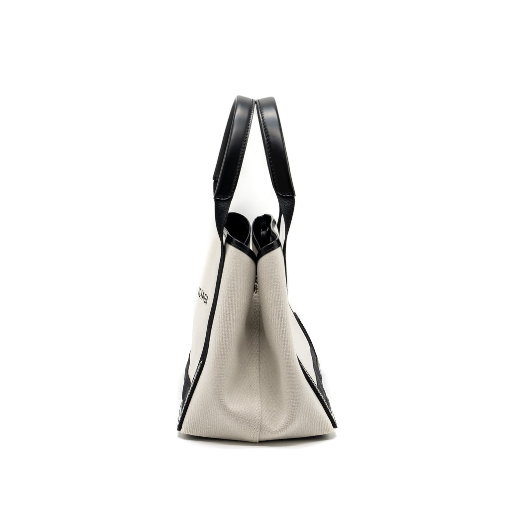 balenciaga-cabas-tote-bag-canvas-calfskin-beige-black-shw