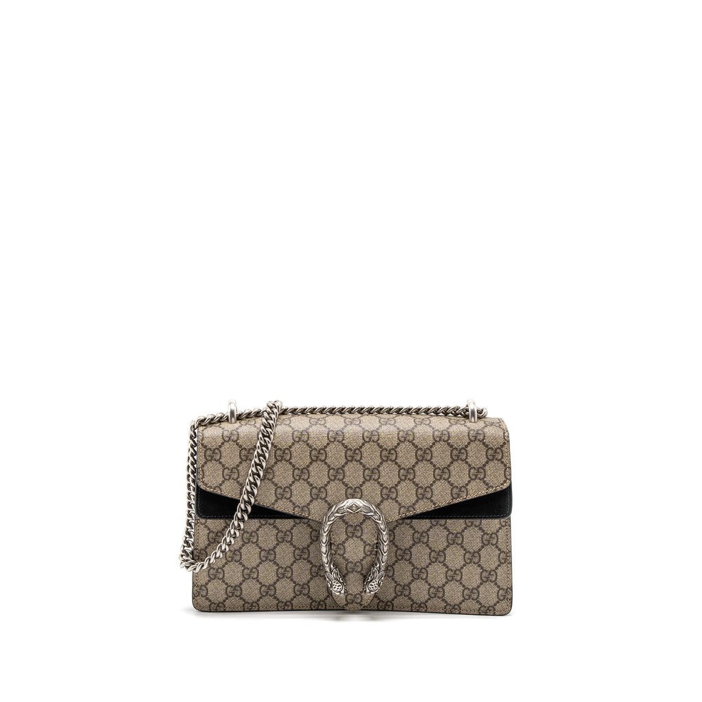 gucci-dionysus-shoulder-bag-gg-supreme-canvas-black-brown-ruthenium-silver-hardware