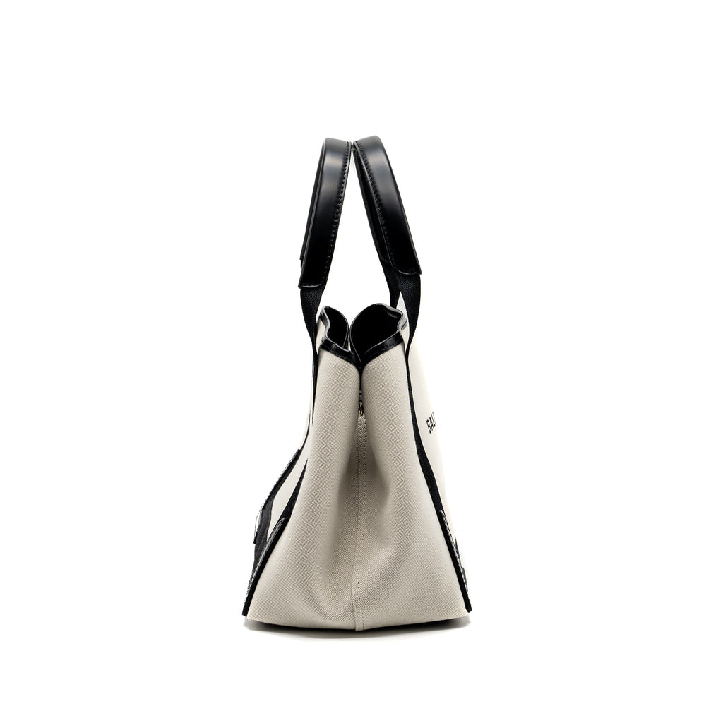 balenciaga-cabas-tote-bag-canvas-calfskin-beige-black-shw