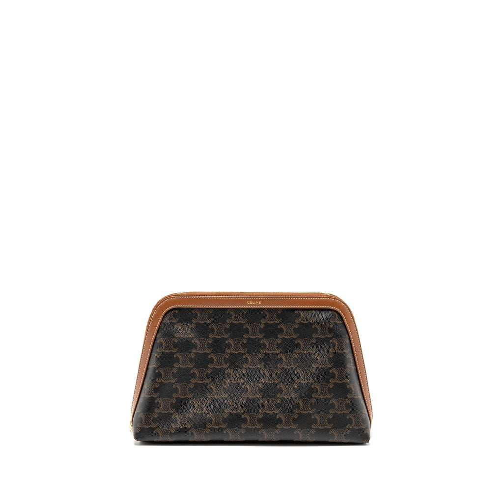 celine-large-cosmetic-pouch-triomphe-canvas-calfskin-tan-ghw
