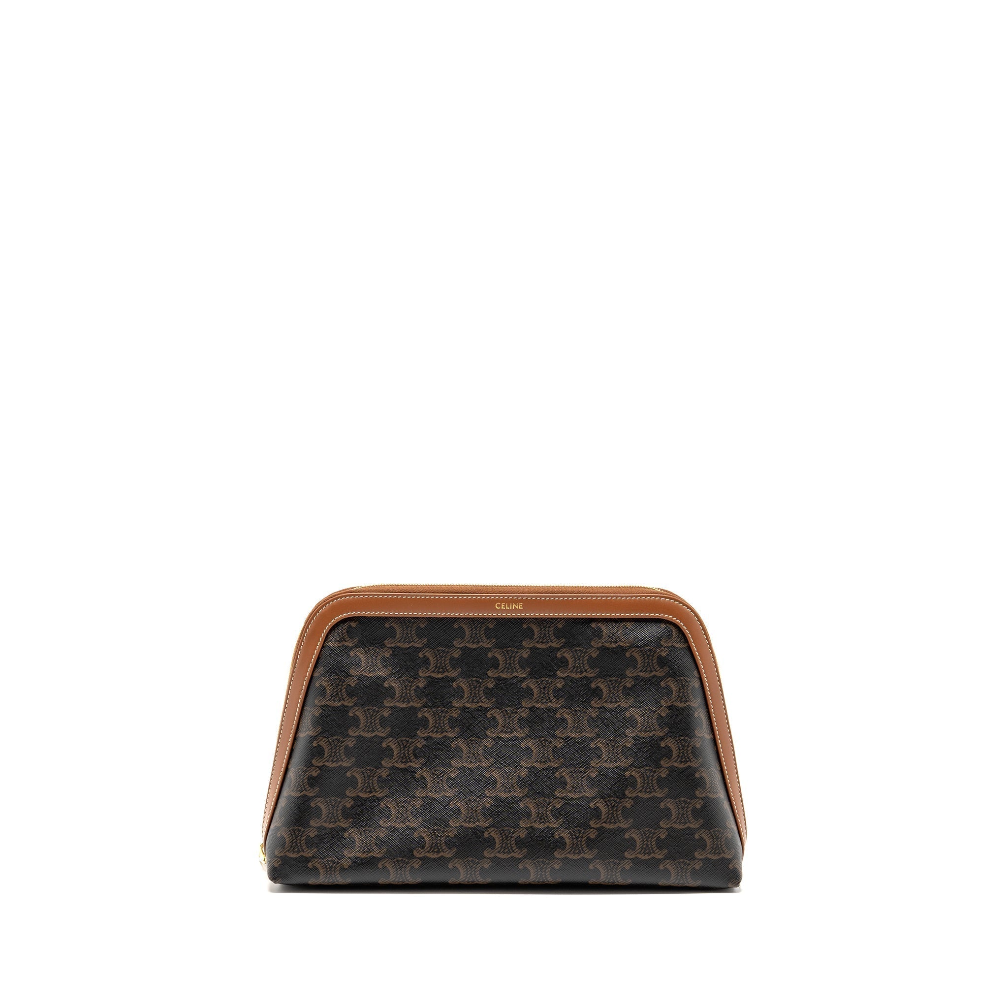 celine-large-cosmetic-pouch-triomphe-canvas-calfskin-tan-ghw