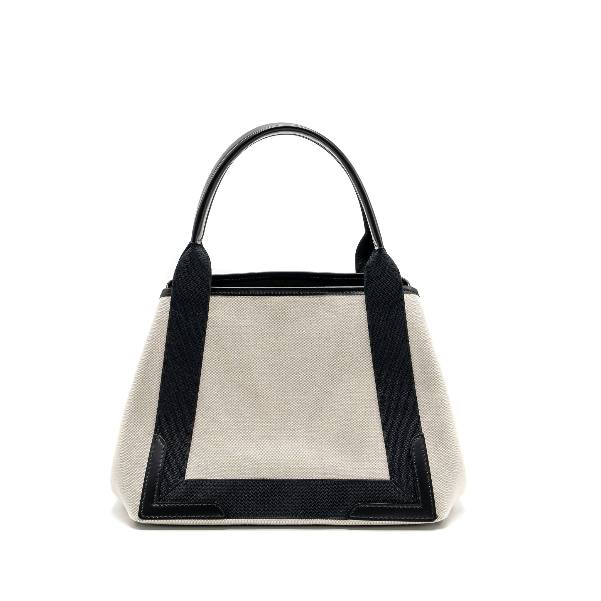 balenciaga-cabas-tote-bag-canvas-calfskin-beige-black-shw