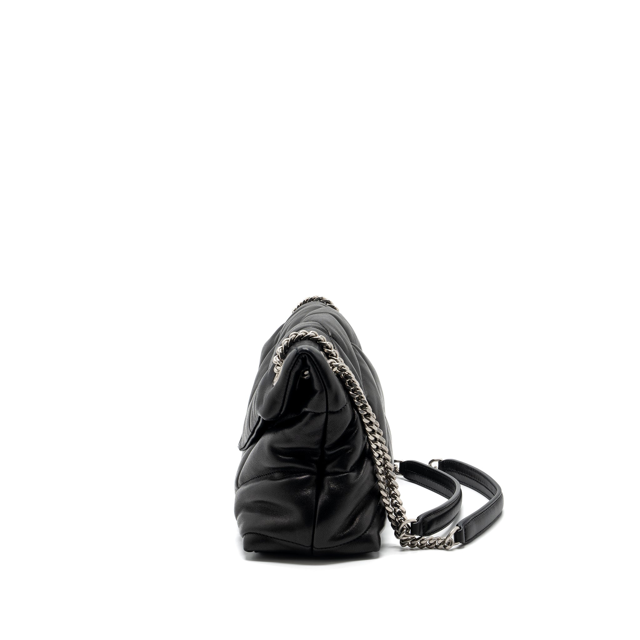saint-laurent-small-puffer-lambskin-black-shw