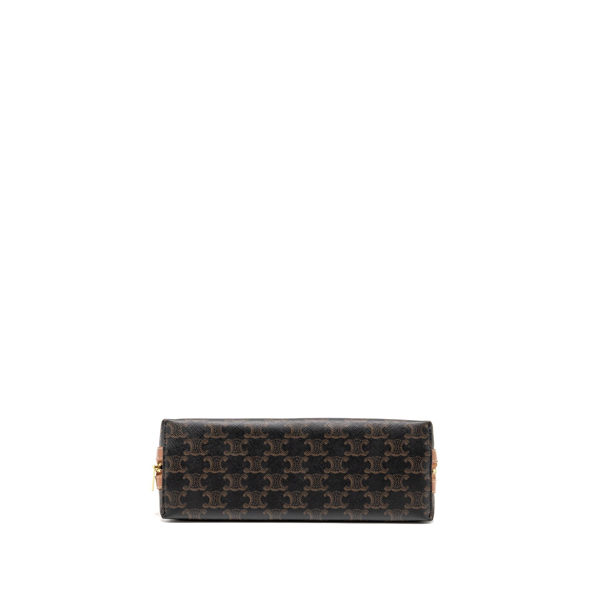 celine-large-cosmetic-pouch-triomphe-canvas-calfskin-tan-ghw