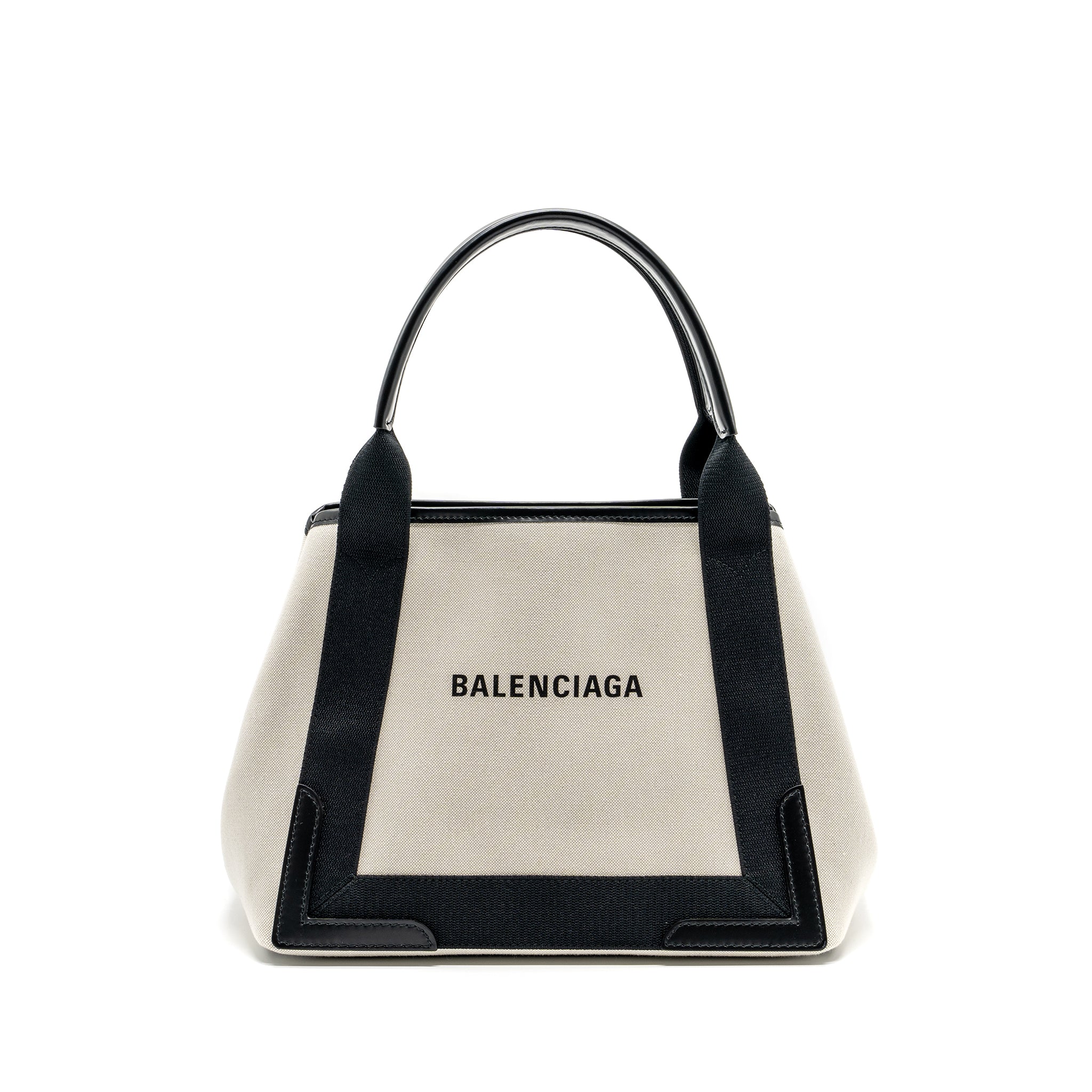 balenciaga-cabas-tote-bag-canvas-calfskin-beige-black-shw