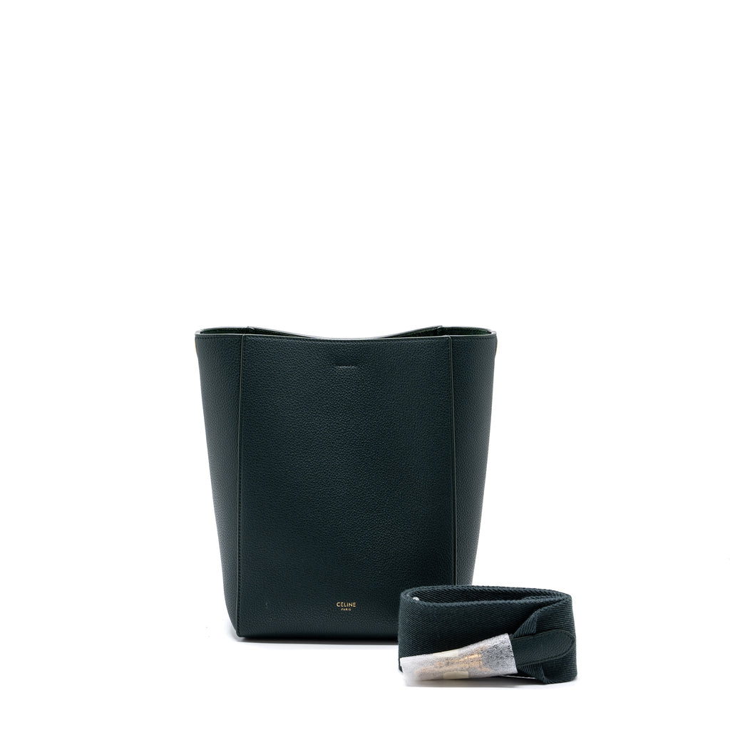 celine-sangle-bucket-bag-calfskin-dark-green-ghw