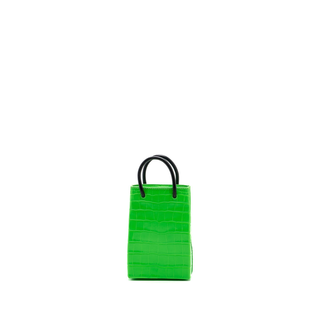 balenciaga-shopping-iphone-holder-crocodile-embossed-leather-green-black-shw