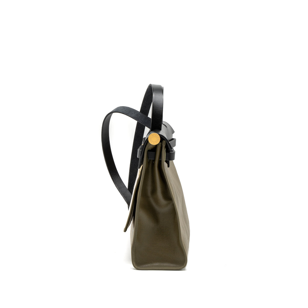 hermes-herbag-31-zip-bag-tolie-h-berline-canvas-vache-hunter-lichen-ecru-beige-black-ghw-stamp-z