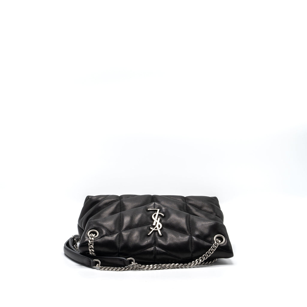 saint-laurent-small-puffer-lambskin-black-shw