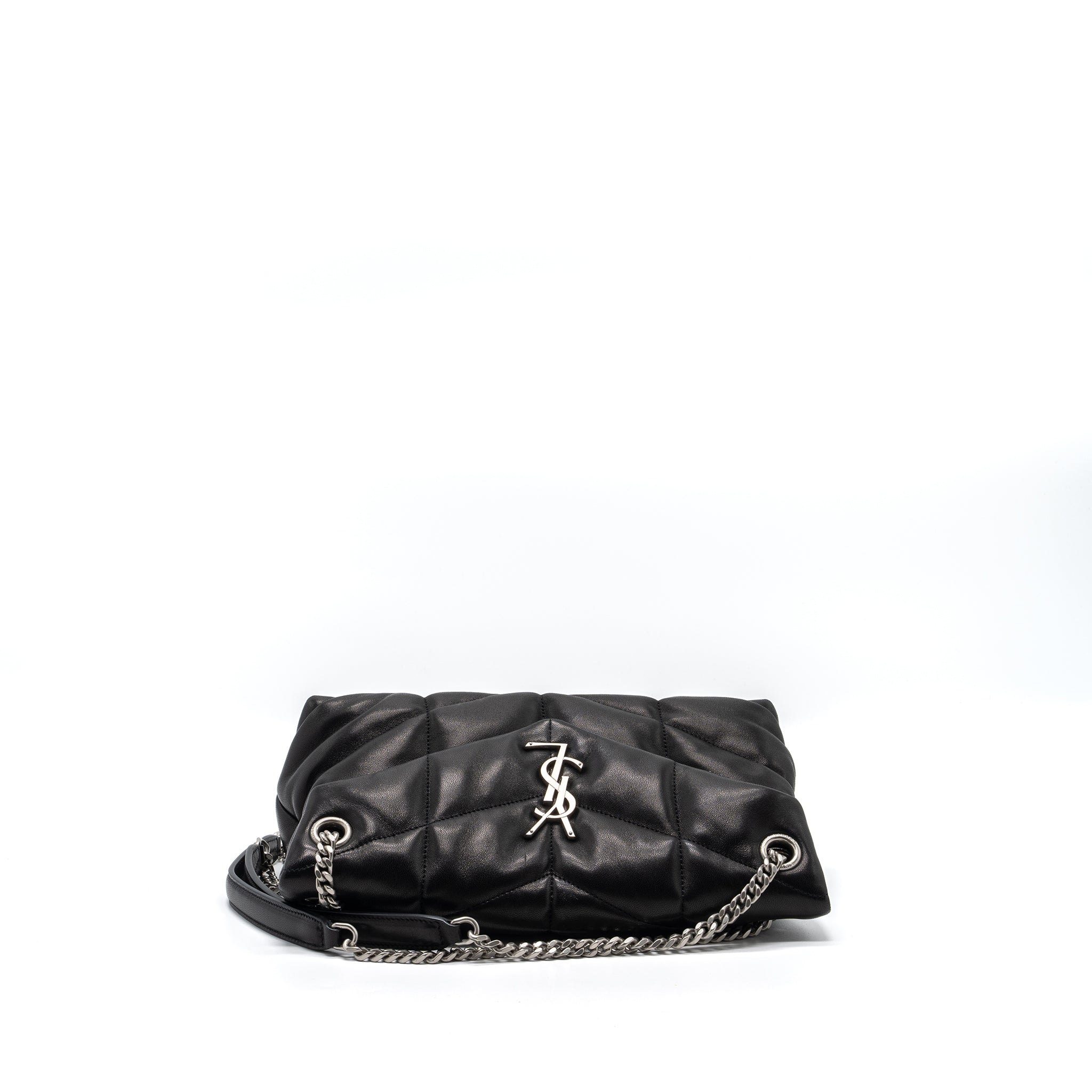 saint-laurent-small-puffer-lambskin-black-shw