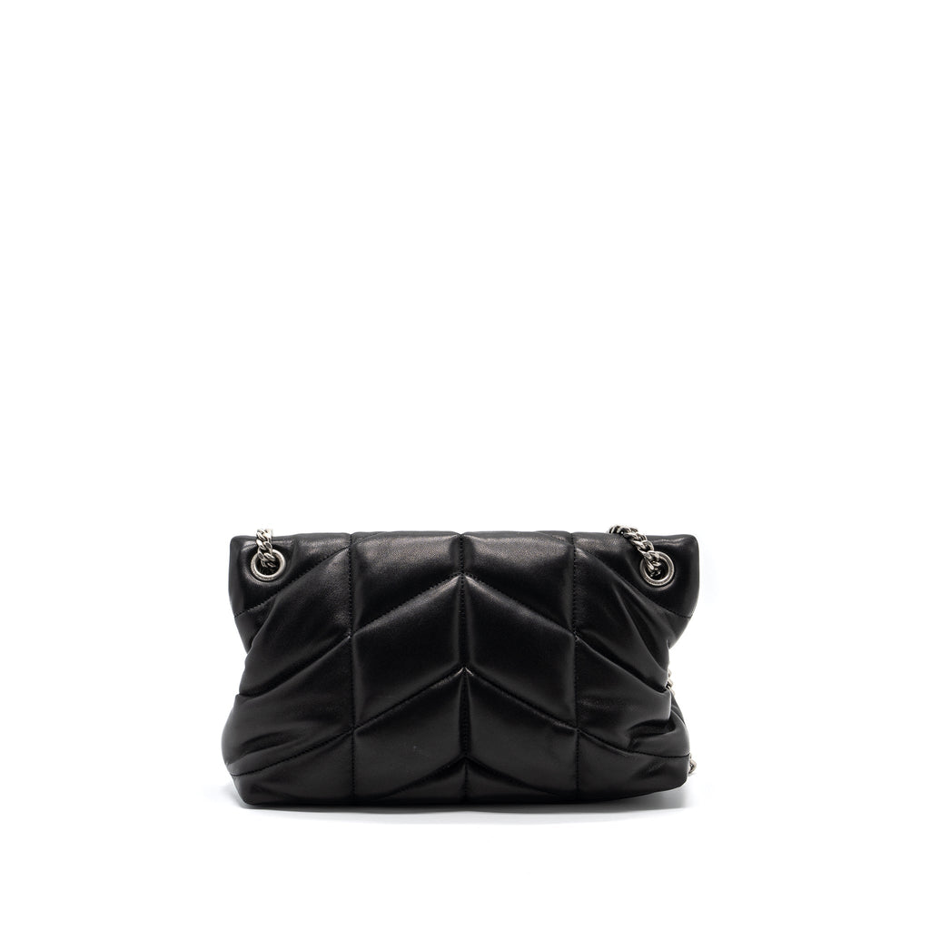 saint-laurent-small-puffer-lambskin-black-shw