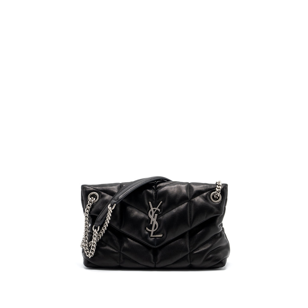 saint-laurent-small-puffer-lambskin-black-shw