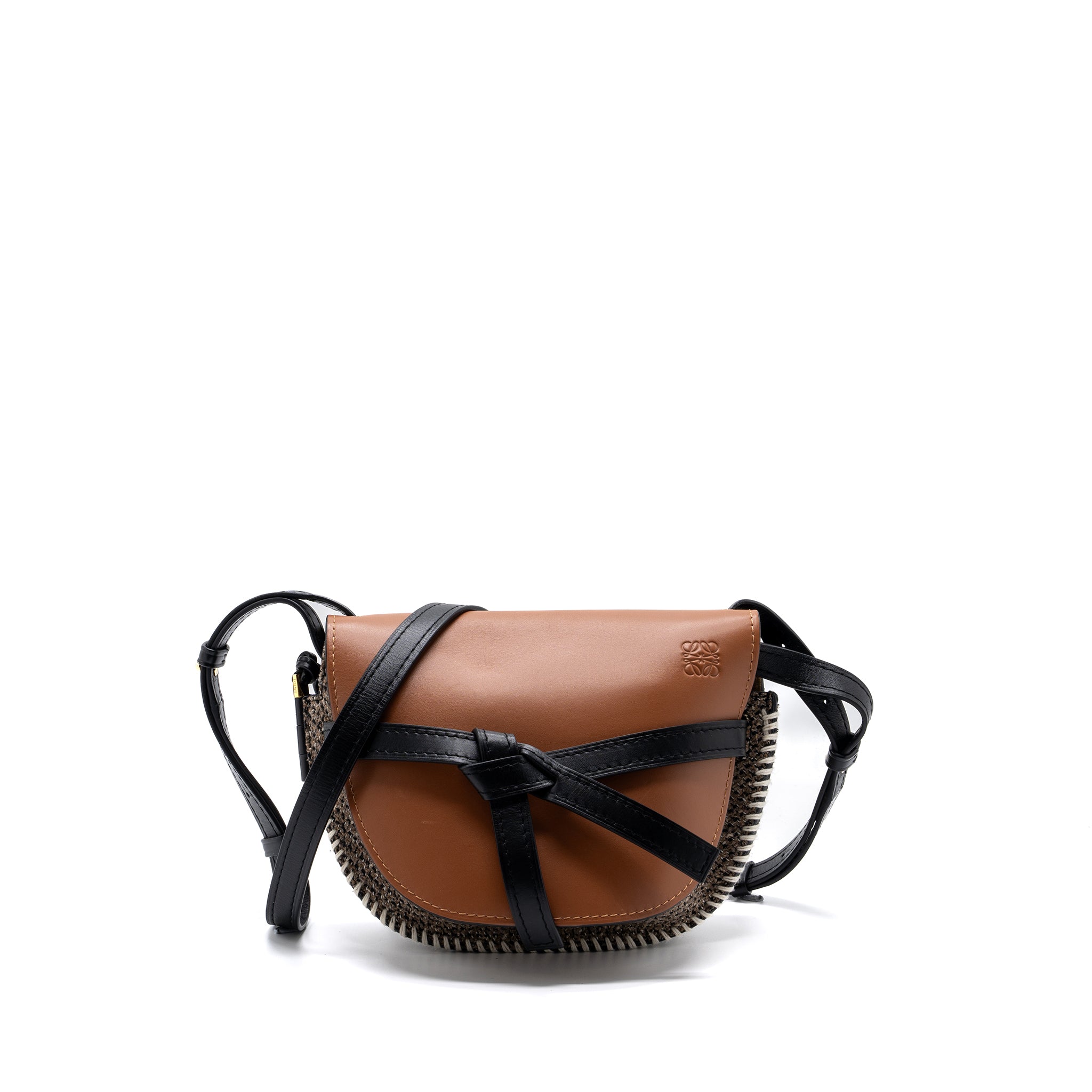 loewe-small-gate-bag-calfskin-tweed-tan-ghw