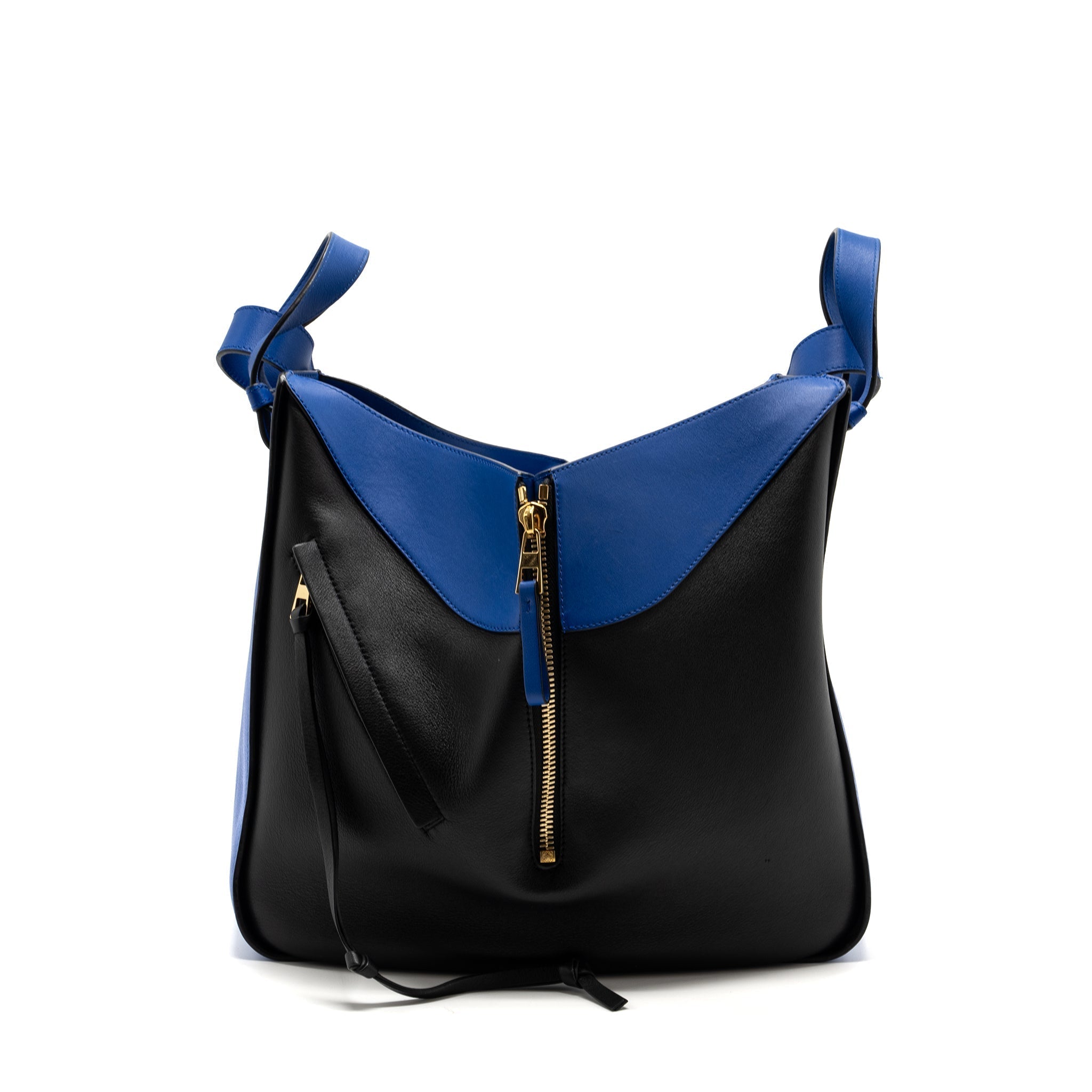 loewe-hammock-bag-calfskin-electric-blue-black-ghw