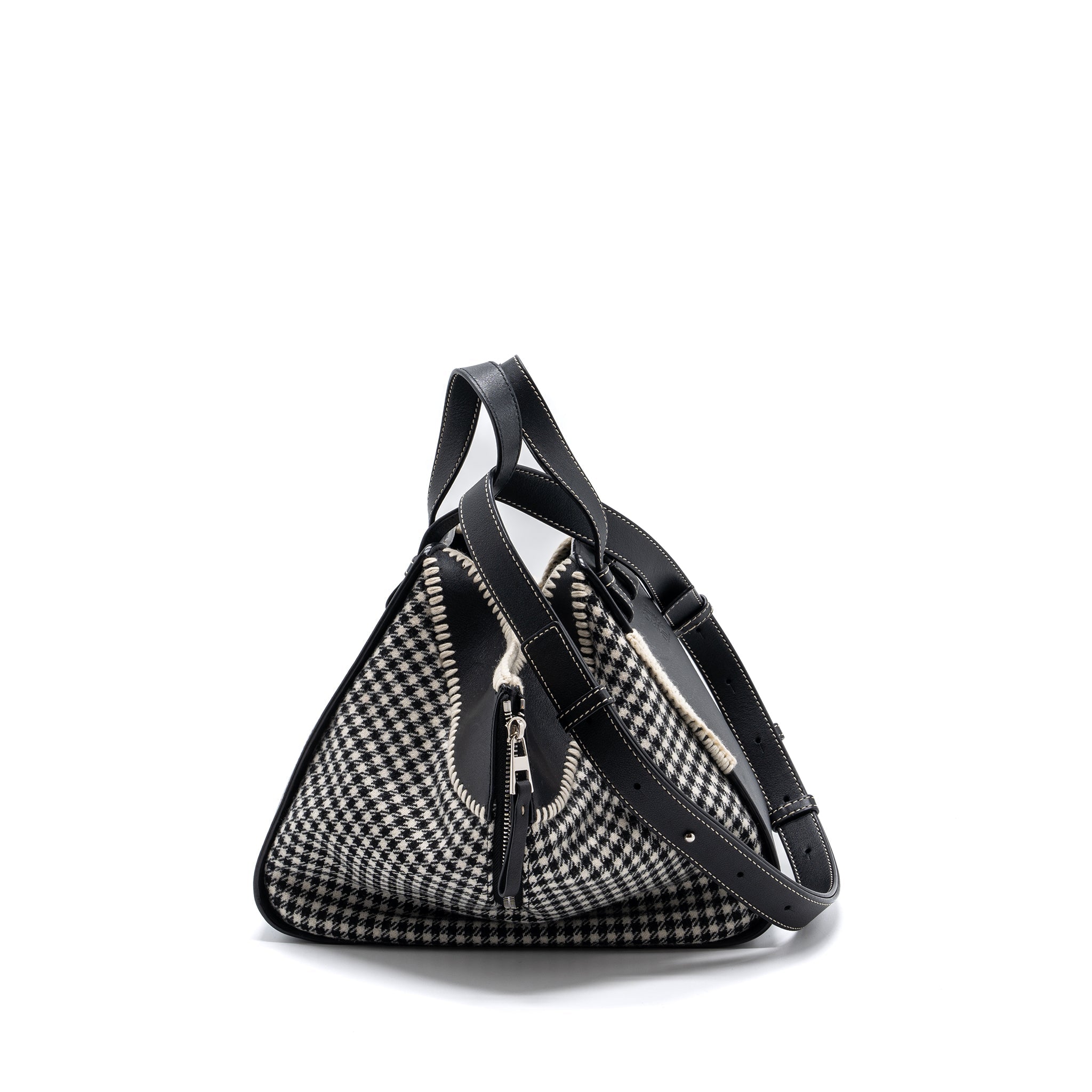 loewe-small-hammock-bag-calfskin-fabric-multicolor-black-white-shw